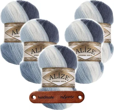 Produktbild von 5 x ALIZE Angora Gold Batik 1899 mit Label