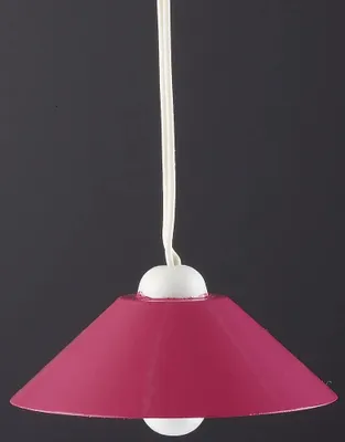Produktbild von Hängelampe LED mit farbigem Schirm für Puppenhaus, Farbe rosa