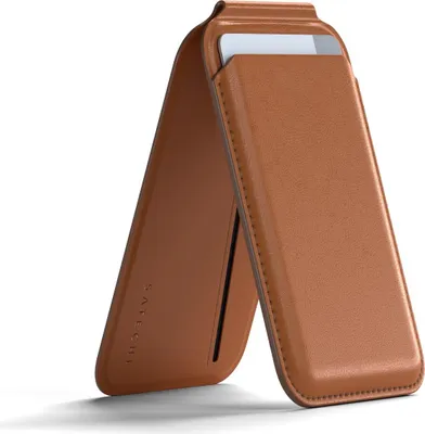 Image de Satechi Magnétique Portefeuille Stand – En Simili-Cuir Végan – Dimensions Compactes 105mm x 66mm x 9.5mm – Poids Léger 84.5g