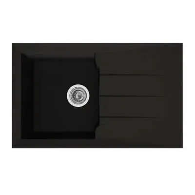 Produktbild von Spülbecken – BMC-Harz – Schwarz – Einbau – STRADOUR – Alineo 1C – 81 x 50 cm