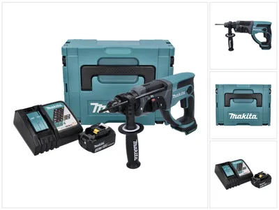 Image de Makita DHR 202 RM1J Marteau perforateur burineur sans fil 18 V 2,0 J SDS Plus + 1x batterie 4,0 Ah + chargeur + Makpac