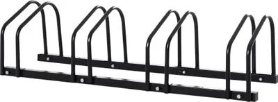 Obrázek produktu pro HOMCOM Stojan na jízdní kola Stojan na jízdní kola Multi-rack Stojan na jízdní kola Odolný proti povětrnostním vlivům Montáž na podlahu i stěnu Ocel až pro 4 jízdní kola