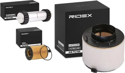 Produktbild von RIDEX Filterset Inspektionspaket Filtersatz für AUDI A4 Avant (8K5, B8) Q5 (8RB) A5 Sportback (8TA) A4 Limousine (8K2, B8) A5 Coupe (8T3)