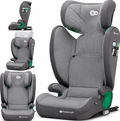 Zdjęcie produktu dla Fotelik samochodowy I-SIZE KINDERKRAFT JUNIOR FIX 2 H-GUARD RAKETENGRAU
