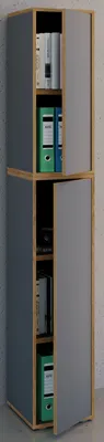 Produktbild von VCM Holz Büroschrank Ordner Aktenschrank Büromöbel Schrank Salia 5-fach Breite 30 cm Drehtür