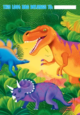 Produktbild von 8 Partytüten Prehistorical Party Dinosaurier