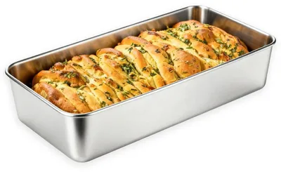 Immagine prodotto di Teglia da forno in acciaio inossidabile, rettangolare, dimensioni 33x15x6,5 cm
