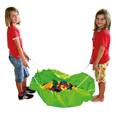 Produktbild von EDUPLAY 100012 2in1 Aufräumsack & Spieldecke, 100% Polyester, Ø 135 cm, grün