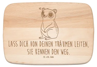 Produktbild von Mr. & Mrs. Panda schneidbrett Plumplori Glücklich - Transparent - Geschenk, Glück, Schneidebrett, Lustige Sprüche, schneidebrettchen, Frühstücksbrett, Niedlich, Holzbrett