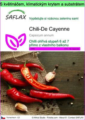 Obrázek produktu pro SAFLAX Garden to go - Chili-De Cayenne - Capsicum annum - 20 Semena - S květináčem, klimatickou poklicí a pěstebním substrátem