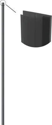Produktbild von Magnetdichtleiste schwarz für Modena Drehtür