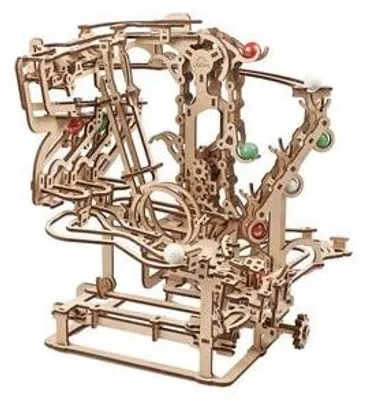 Image de Puzzle 3D, Chemin de billes à treuil, Ugears, bois, 400 pièces