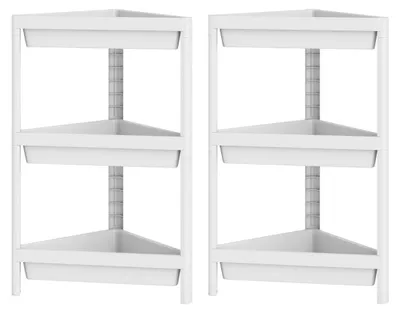 Produktbild von 2-teiliges Eckregal-Set, abnehmbar, wasserabweisend