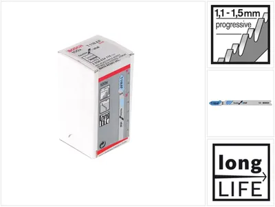 Obrázek produktu pro Bosch 2 608 634 774, List pro přímočarou pilu, Bimetalový, 9,2 cm, 100 kusů