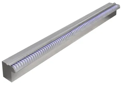 Obrázek produktu pro vidaXL Bazénová fontána s vodopádem a LED diodami Obdélníková nerezová ocel 90 cm