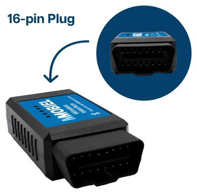 Produktbild von OBD II Stecker Bluetooth – OBD2 Scanner Diagnosegerät für iOS & Android - V2.1