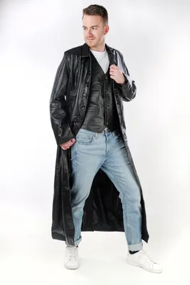 Image de Manteau en cuir Herren Matrix 2 – Taille S / Noir