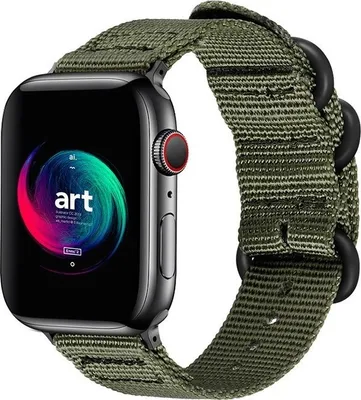 Produktbild von Strap-it Apple Watch Nylonschnallenarmband (Grün)