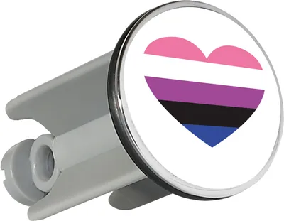 Produktbild von Huuraa Waschbeckenstöpsel Genderfluid Pride Flagge LGBTQ Herz 4cm höhenverstellbar Abflussstopfen Geschenkidee