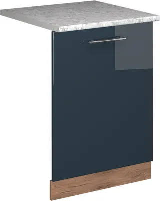 Zdjęcie produktu dla Panel przedni zmywarki Vicco Fame-Line Ciemnoniebieski wysoki połysk 60 cm , BP Marmur, Model 54847