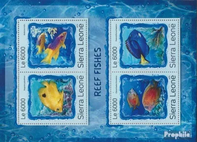 Produktbild von Briefmarken Sierra Leone 2016 Mi 7938-7941 Kleinbogen (kompl. Ausg.) postfrisch Rifffische