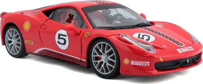 Zdjęcie produktu dla BBURAGO Ferrari 458 Challenge #5, Model samochodu sportowego, Wstępnie zmontowany, 1:24, Ferrari 458 Challenge #5, Męski, Czarny, Czerwony