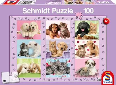 Immagine prodotto di Schmidt Spiele Meine Tierfreunde, 100 Puzzleteile, Kinderpuzzle, Puzzle, 1 Spieler, 56268