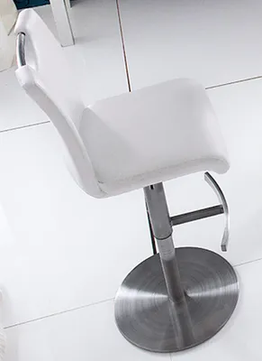 Obrázek produktu pro Barhocker >Amiens I< in Weiß aus Edelstahl - 42x91x51cm (BxHxT)