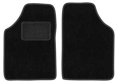 Produktbild von Velours-Fußmatten Vorne für Renault Kangoo I 1997-2008 (Kombivan) – 2-tlg, Schwarz, passgenau – Wielganizator LUX