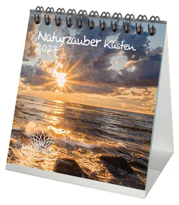 Produktbild von Naturzauber Küsten Tischkalender 10x10cm für 2027 Urlaub Meer Küste - Seelenzauber