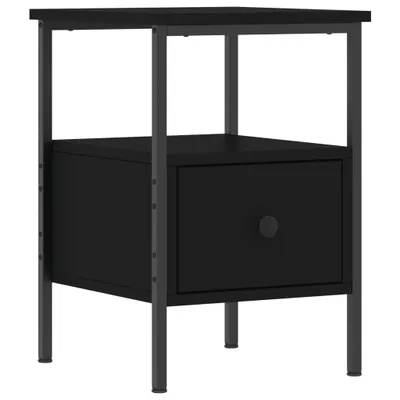 Image de vidaXL Table de nuit noire 34x36x50 cm bois composite