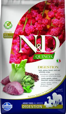 Imagen del producto de N&D Alimento para perros con quinoa, para razas medianas/grandes, sabor a cordero, 2,5 kg