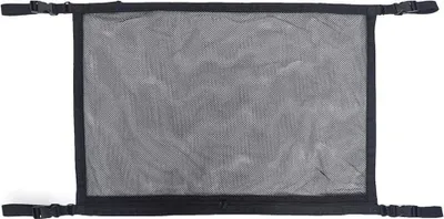 Produktbild von Aufbewahrungsnetz fürs Auto – Rücksitz-Organizer fürs Auto – Platzsparende Aufbewahrungslösung mit Clips – Polyester – 75 x 53 cm – Schwarz [DA00162]