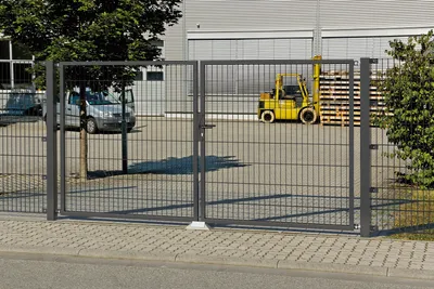 Produktbild von Alberts Doppeltor Flexo mit Zubehör, zum Einbetonieren, anthrazit, Breite 200 cm, Höhe 120 cm