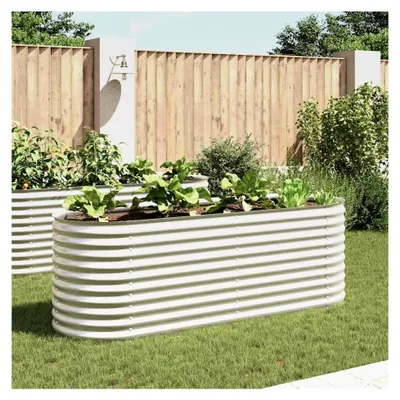 Produktbild von Hochbeet 240 x 80 x 81 cm aus verzinktem Stahl für Garten, Balkon und Terrasse
