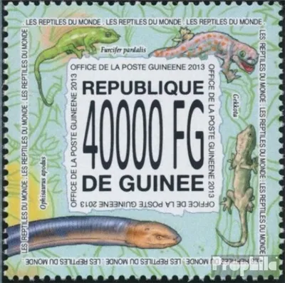 Produktbild von Briefmarken Guinea 2013 Mi 10080 (kompl. Ausgabe) postfrisch Reptilien