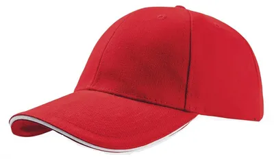 Image de Casquette de baseball Atlantis Liberty à 6 panneaux, en coton brossé LT901 (taille unique) (rouge)