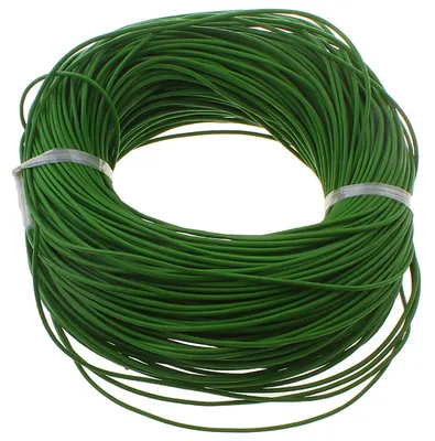 10m Lederband grün