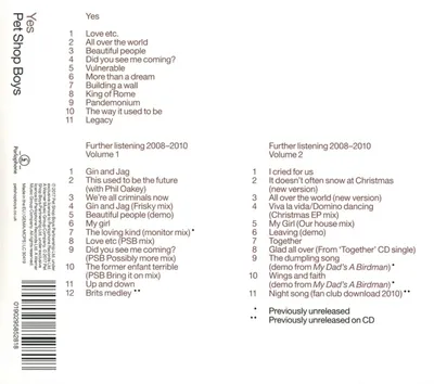 Produktbild von Pet Shop Boys-Yes:Further Listening 2008-2010