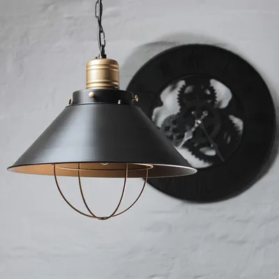 Produktbild von Pendelleuchte VintageIndustrie "Garret" Schwarz Kupfer Metall Hängelampe Wohnzimmer Esstisch