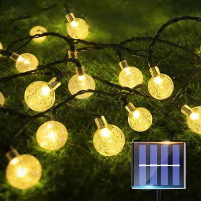 Solar-Lichterkette 8 m, 40 LEDs, warmweiß, wetterfest, für Außen