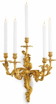 Prunkvoller Luxus Barock Wandkerzenhalter Antik Messing