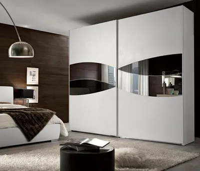 Produktbild von Schränke Kleiderschrank Mit Schwebetüren Schlafzimmer Holz Schrank Holz Spiegel