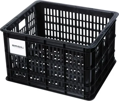 Image de Basil Crate Coffre à vélo M 45x35x25 cm, 29,5 l, plastique, noir