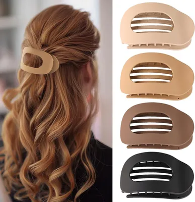Image de lot de 4 pinces à cheveux pour femmes de différentes couleurs, design français