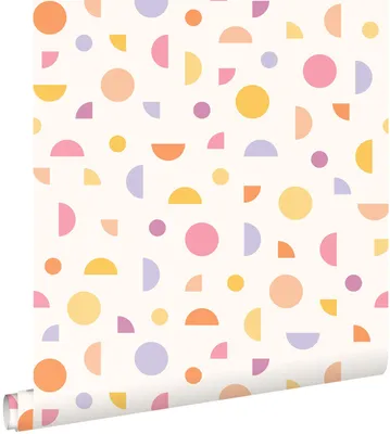 Immagine prodotto di ESTAhome carta da parati motivo grafico bianco, viola, rosa e giallo 50 x 900 cm