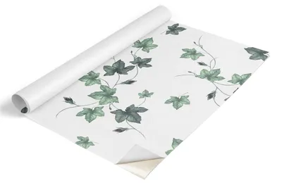 Zdjęcie produktu dla Folia meblowa Tulup – folia samoprzylepna do mebli – folia samoprzylepna 100 x 50 cm – folia meblowa do szaf – folia do mebli – folia meblowa do kuchni – wodoodporna – zmywalna – samoprzylepna – bez pęcherzyków powietrza – wzór liści bluszczu