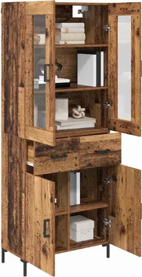 Produktbild von vidaXL Highboard mit Schubladen 2 pcs Altholz Holzwerkstoff