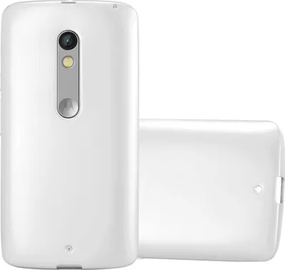 Produktbild von Cadorabo Schutzhülle für Motorola MOTO X PLAY Hülle in Silber Handyhülle TPU Silikon Etui Cover Case