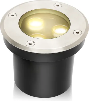 Produktbild von EINFEBEN LED Bodeneinbaustrahler, Runde Bodenstrahler Befahrbar, IP67 Wasserdicht Warmweiss Bodenleuchte fuer Gartenbeleuchtung und Gehwegbeleuchtung